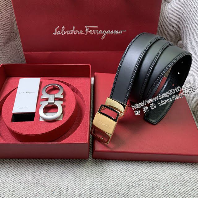 菲拉格慕男女士皮帶 Ferragamo雙扣高端禮盒腰帶  jjp2122